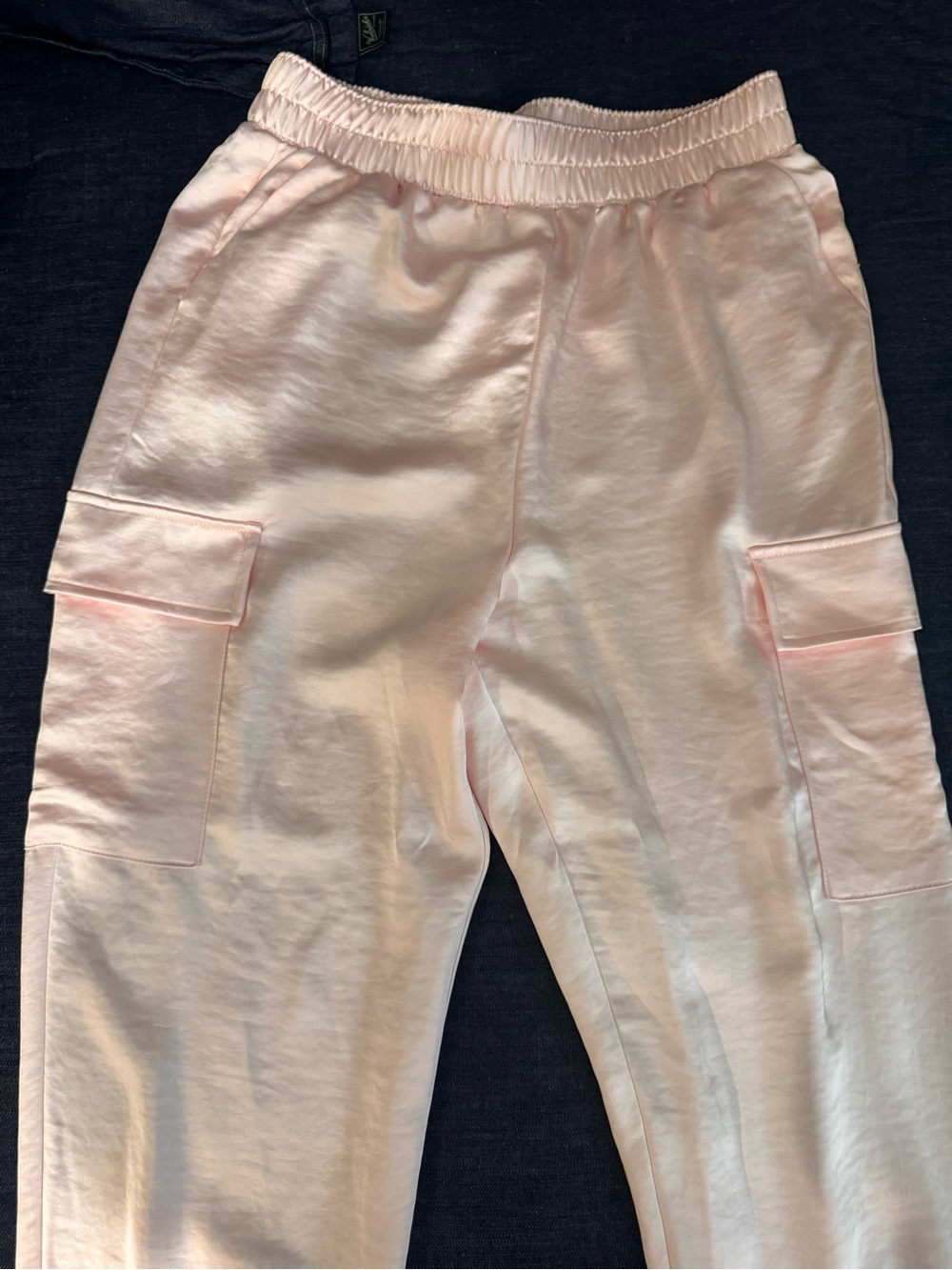 Womens Pink satin Cargo Jogger macys